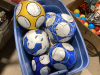 SHELF 14: SOCCER BALLS, BADMINTON SET, BALL BIN, NERF GUNS - 2