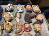 TOTE FULL OF PLASTER & CHALKWARE HEADS - 4