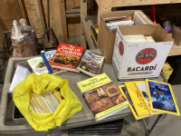 2 BOXES + BAG- COOKBOOKS AND NATIONAL GEOGRAPHIC MAGAZINES