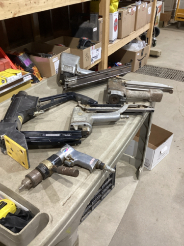 4 AIR NAILERS + ONE CH PNEUMATIC 1/2” DRILL