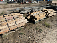 Three pallets of 2 x 4 and 4 x 4 used lumber