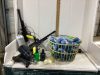 TOTEFUL OF PAINTBALL GUNS, CO2 CANISTERS, RUBBER BALLS,