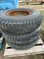 Three transport tires on split rims