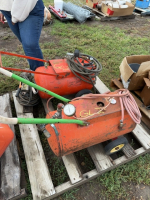 Two compressor tanks and one ground cable