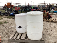 (2) PLASTIC BARRELS