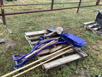 PALLET OF YARD TOOLS