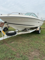 SeaRay SRV195 motorboat and trailer