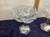 (2) MATCHING PINWHEEL CRYSTAL CANDY DISHES - 2