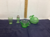 COLLECTION OF GREEN DEPRESSION GLASS