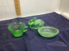 COLLECTION OF GREEN DEPRESSION GLASS - 3