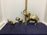 (3) BRASS ELEPHANTS