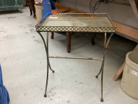 BRASS & GLASS SIDE TABLE