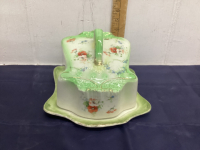 VINTAGE COVERED CHEESE DISH - STOKE-ON-TRENT