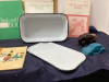 (2) VINTAGE AVON PERFUME BOTTLES, ENAMEL PAN & "THINK & DO" BOOKS - 4