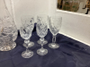 COLLECTION OF PINWHEEL CRYSTAL DECANTERS & WINE GLASSES - 2