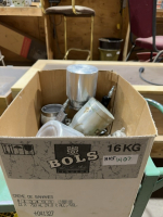 Box of assorted paint sprayers