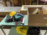 Miscellaneous box of tools and supply