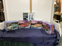 (4) STREET CUSTOM MODEL CAR KITS & TIN CAN ROBOT,