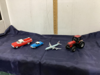 CASE IH 2294 TRACTOR, AIR CANADA AIRPLANE, ERTL 1967 FORD THUNDERBIRD CAR, 1959 CHEVY ALCAMINO