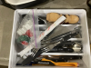 BOX W/ELECTIC FRYPAN, CAKE PANS, KNIVES, KITCHEN GADGETS - 2