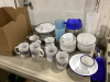 BUBBA KEG, DISHES, CUPS, PLASTIC GLASSES, ASSORTED MUGS