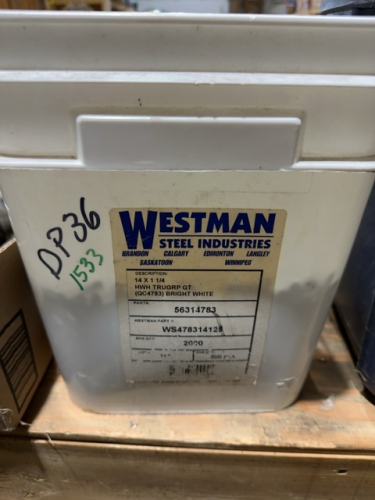 Westman steel industries, half pail of bolts