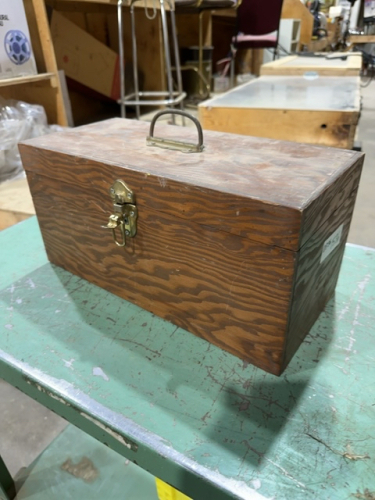 Solid wooden padded storage box