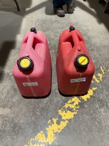 Two Jerry cans