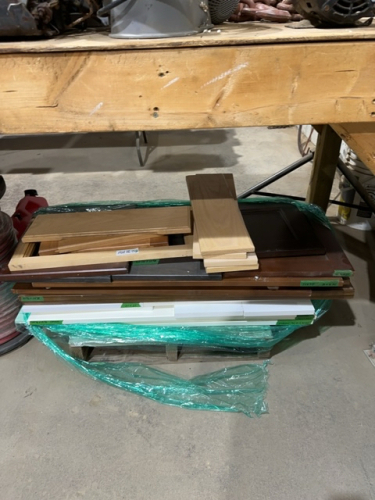 Pallet of cabinet fronts and pieces