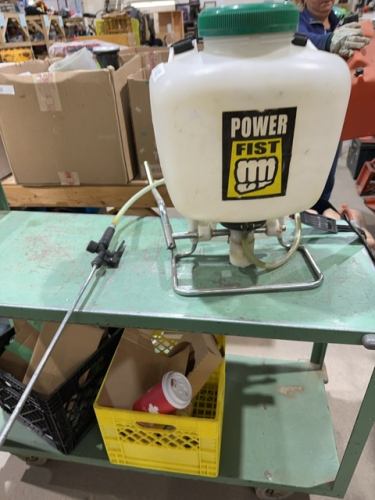 Power fist backpack sprayer