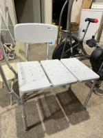 Adjustable shower bench