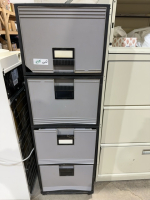 Four drawer plastic file cabinet