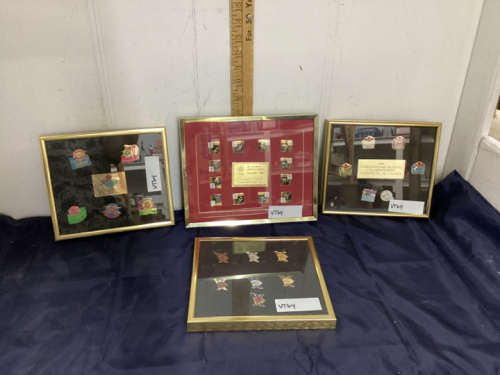 COLLECTION OF FRAMED LAPEL PINS