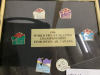 COLLECTION OF FRAMED LAPEL PINS - 4