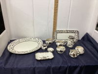 MYOTT "OLD SILVER LUSTRE" CHINA SET & LANDCASTER & SANDLAND WARE