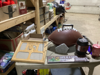 FOOTBALL PACKAGE- FOOTBALL SHAPE BBQ, COOLER JUG, FRAME, SIGN AND ROCK