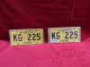 (2) 1958 ALBERTA LICENSE PLATES