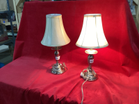 2 SMALL TABLE LAMPS - 16” TALL