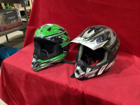 2 MOTORCYCLE HELMETS