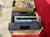 SHAW BOX, AMPLIFIER, MODEMS, DVD + VHS PLAYERS