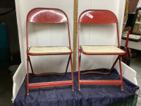 (2) VINTAGE KIDS METAL CHAIRS