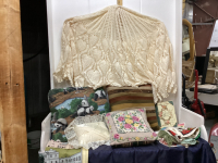 THROW PILLOWS, DOILIES, KIDS BLANKET, TABLECLOTHS