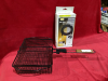 2 PIECES CAMPFIRE COOKING BASKET + 4’ PROPANE HOSE ADAPTER