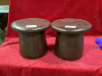 2 SMALL “TOAD” STOOLS