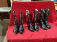 3 PAIRS OF RANCH KING SIZE 11 COWBOY BOOTS