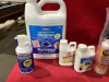 BOX OF KITCHEN CLEANERS, DEGREASERS, DRAIN MATE, DISINFECTANT CLEANERS - 2