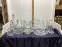 (2) BOXES OF CLEAR GLASS WARE