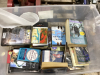 GOOD LIDDED TOTE FULL OF BOOKS - 3