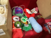 2 BOXES ASSORTED YARN, THREAD, EMBROIDERY THREAD - 2