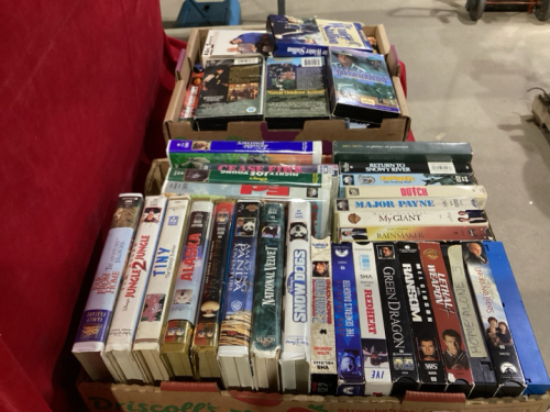 2 BOXES OF VHS MOVIES